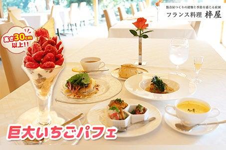 <福岡県・直方/久留米 方面>全長約30cmの特製イチゴパフェ!熟練シェフが手がける極上フランス料理 &いちご狩りお土産付き♪_ツアー画像1